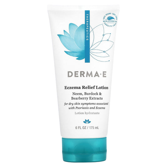 Derma E Eczema Relief Lotion, 6 fl oz (175 ml) - Soothe Dry Skin - Image 1