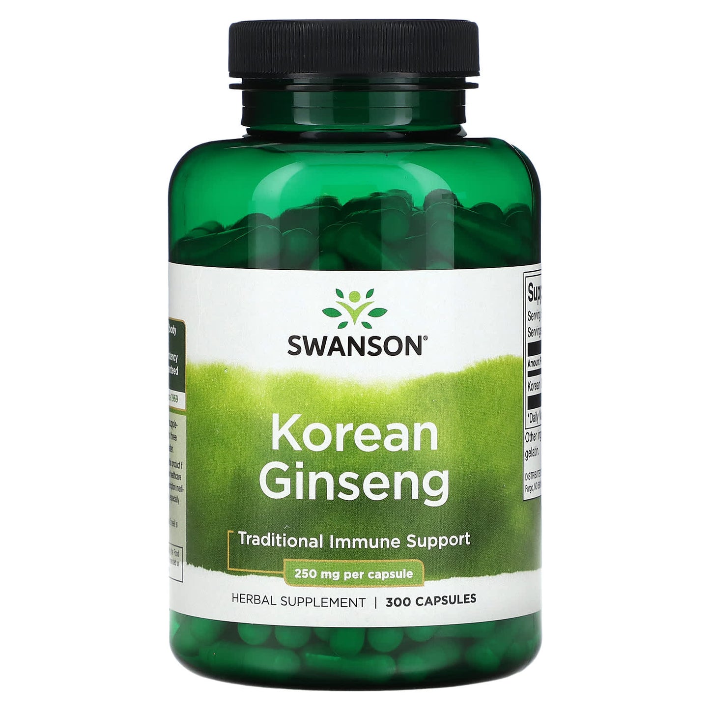 Swanson, Korean Ginseng, 250 mg, 300 Capsules - Image 1