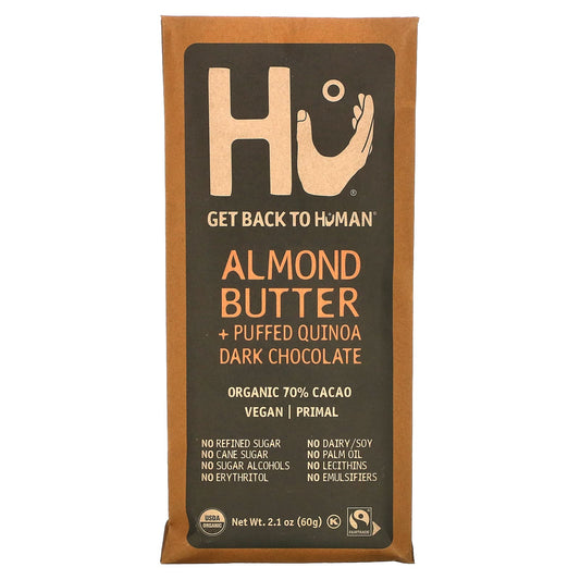 Dark Chocolate, Almond Butter & Puffed Quinoa Bites by Hu, 2.1 oz, Vegan & Kosher - Image 1