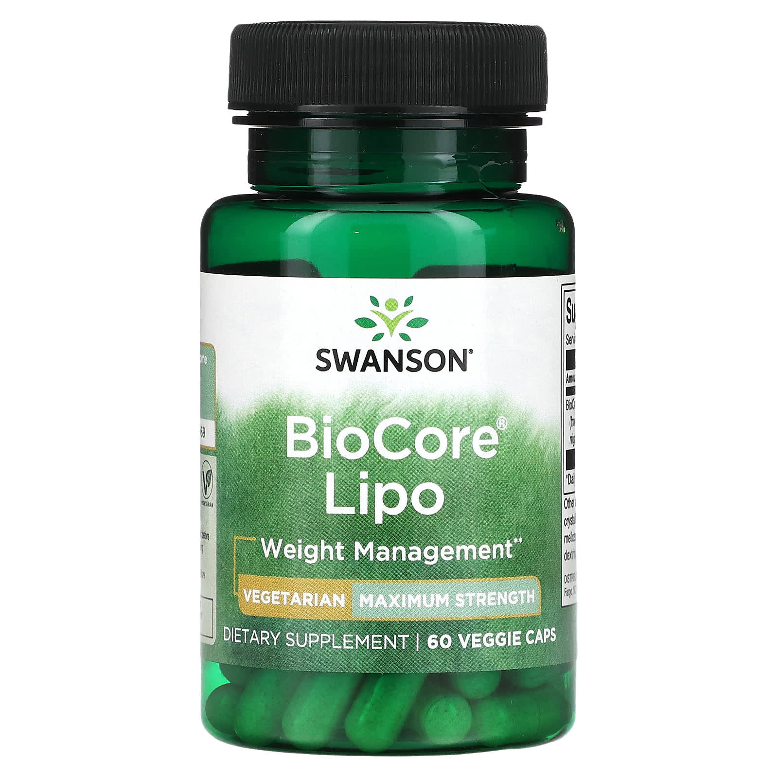 Swanson, BioCore Lipo, Maximum Strength, 60 Veggie Caps (10,000 FIP per Cap) - Image 1