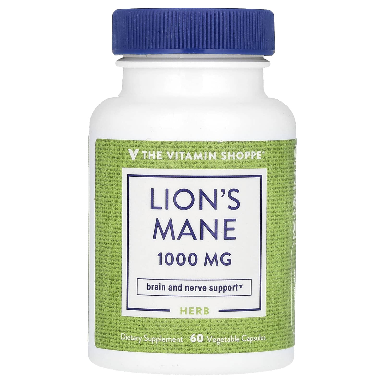 The Vitamin Shoppe, Lion's Mane, 60 Vegetable Capsules (500 mg per Capsule) - Image 1