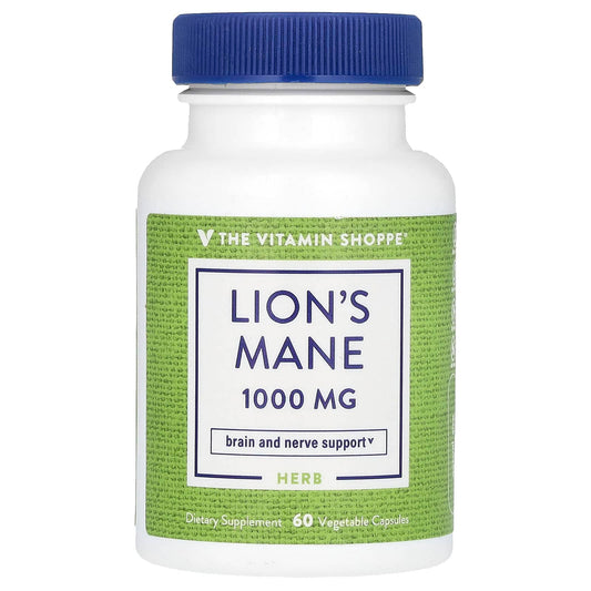 The Vitamin Shoppe, Lion's Mane, 60 Vegetable Capsules (500 mg per Capsule) - Image 1