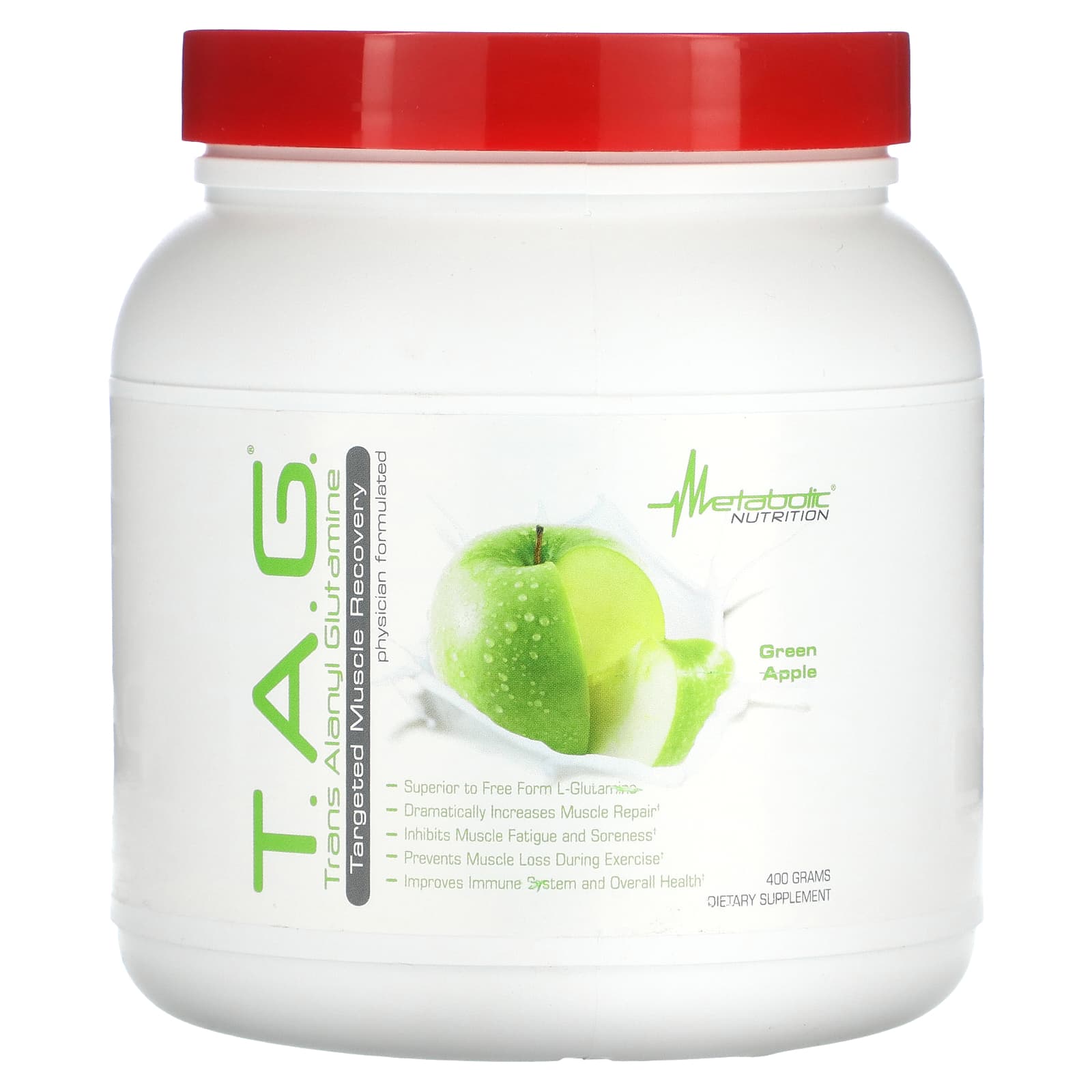 Metabolic Nutrition, T.A.G., Green Apple, 400 g - Image 1