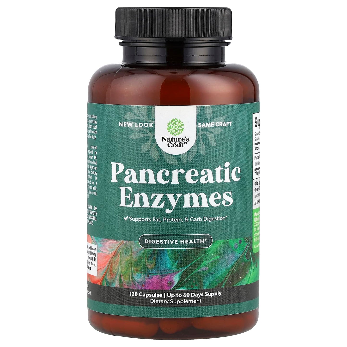 Nature's Craft, Pancreatic Enzymes, 120 Capsules (325 mg per Capsule) - Image 1