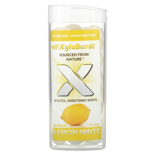 Xyloburst, Xylitol Sweetened Mints, Lemon, 60 Pieces - Image 1