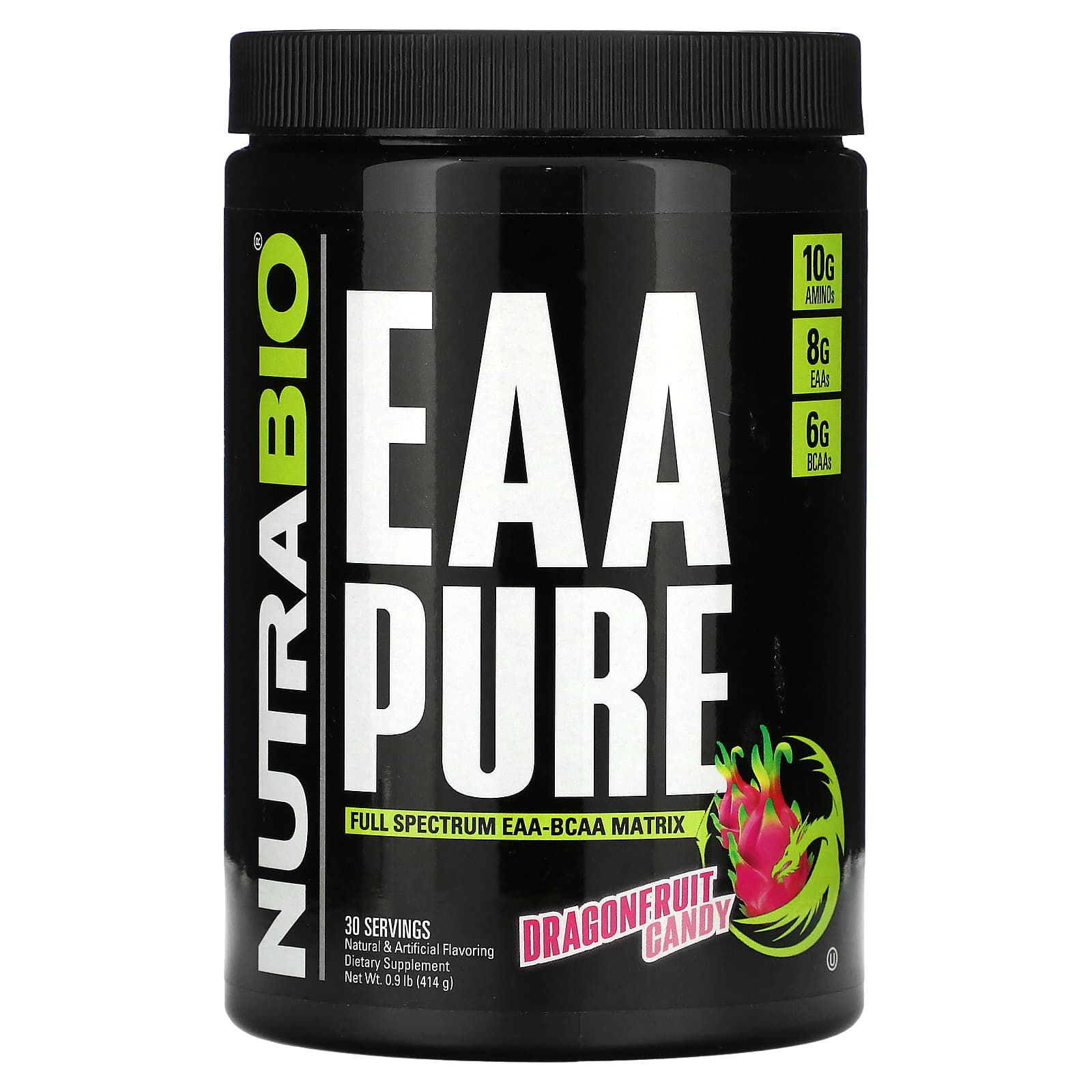 NutraBio, EAA Pure, Dragonfruit Candy, 0.9 lb (414 g) - Image 1