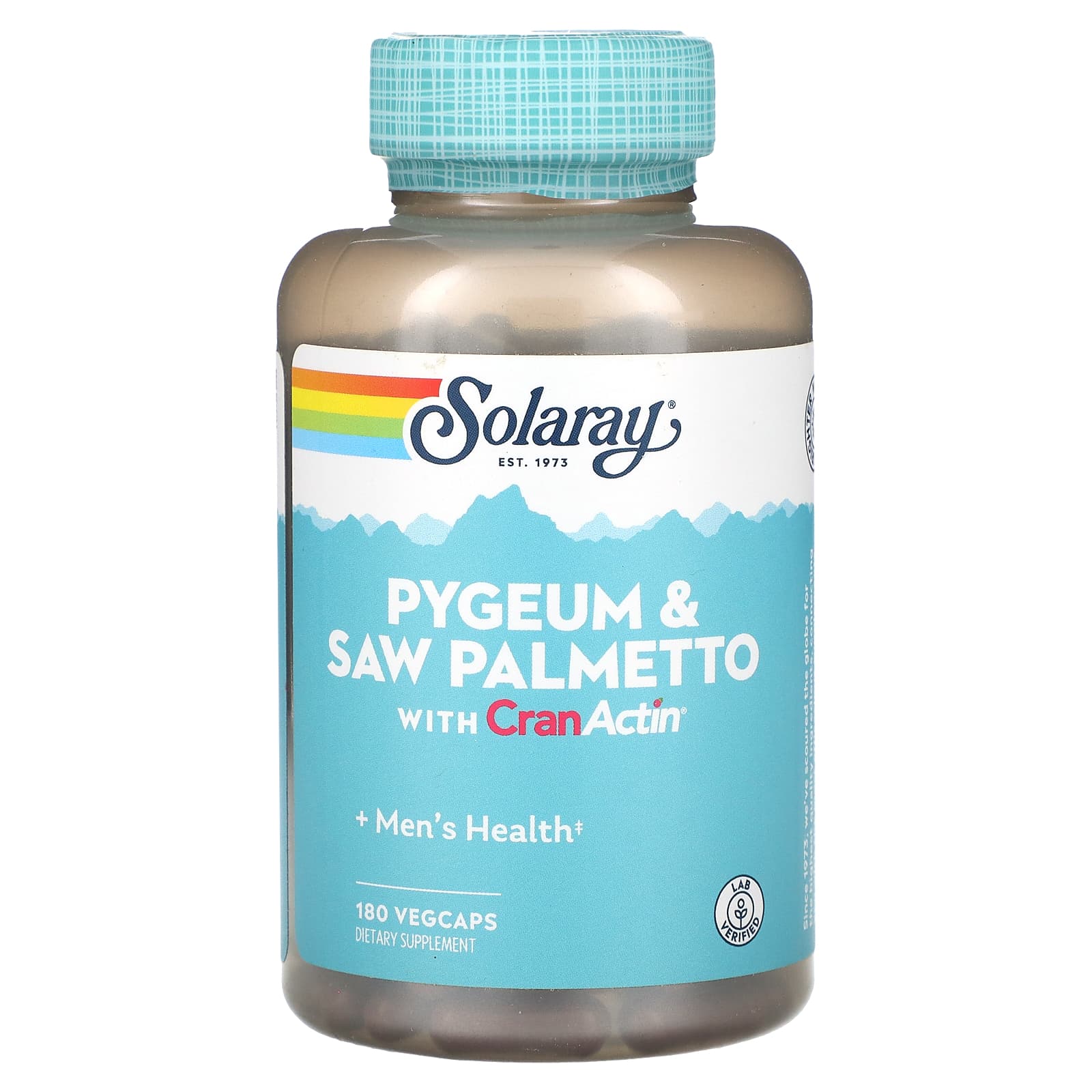 Solaray, Pygeum & Saw Palmetto with CranActin, 180 VegCaps - Image 1