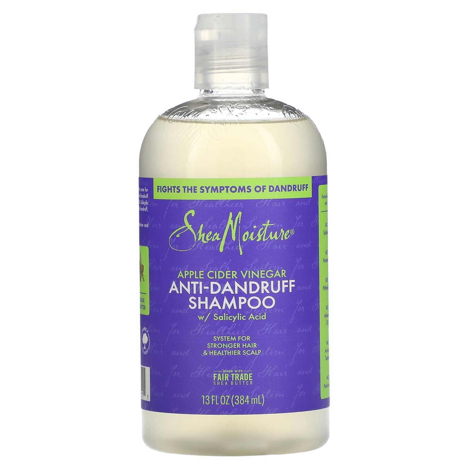 SheaMoisture, Anti-Dandruff Shampoo, Apple Cider Vinegar, 13 fl oz (384 ml) - Image 1