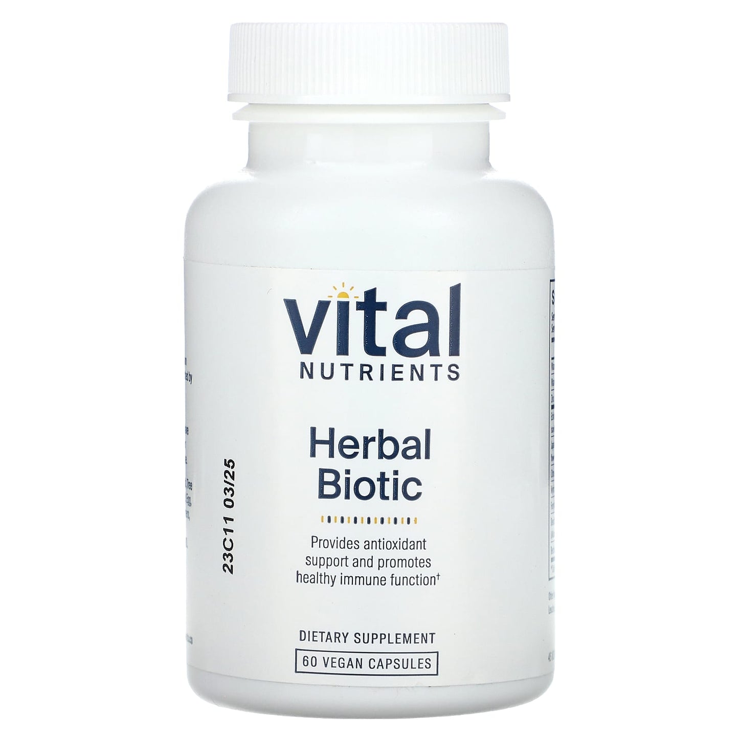 Vital Nutrients, Herbal Biotic, 60 Vegan Capsules - Image 1
