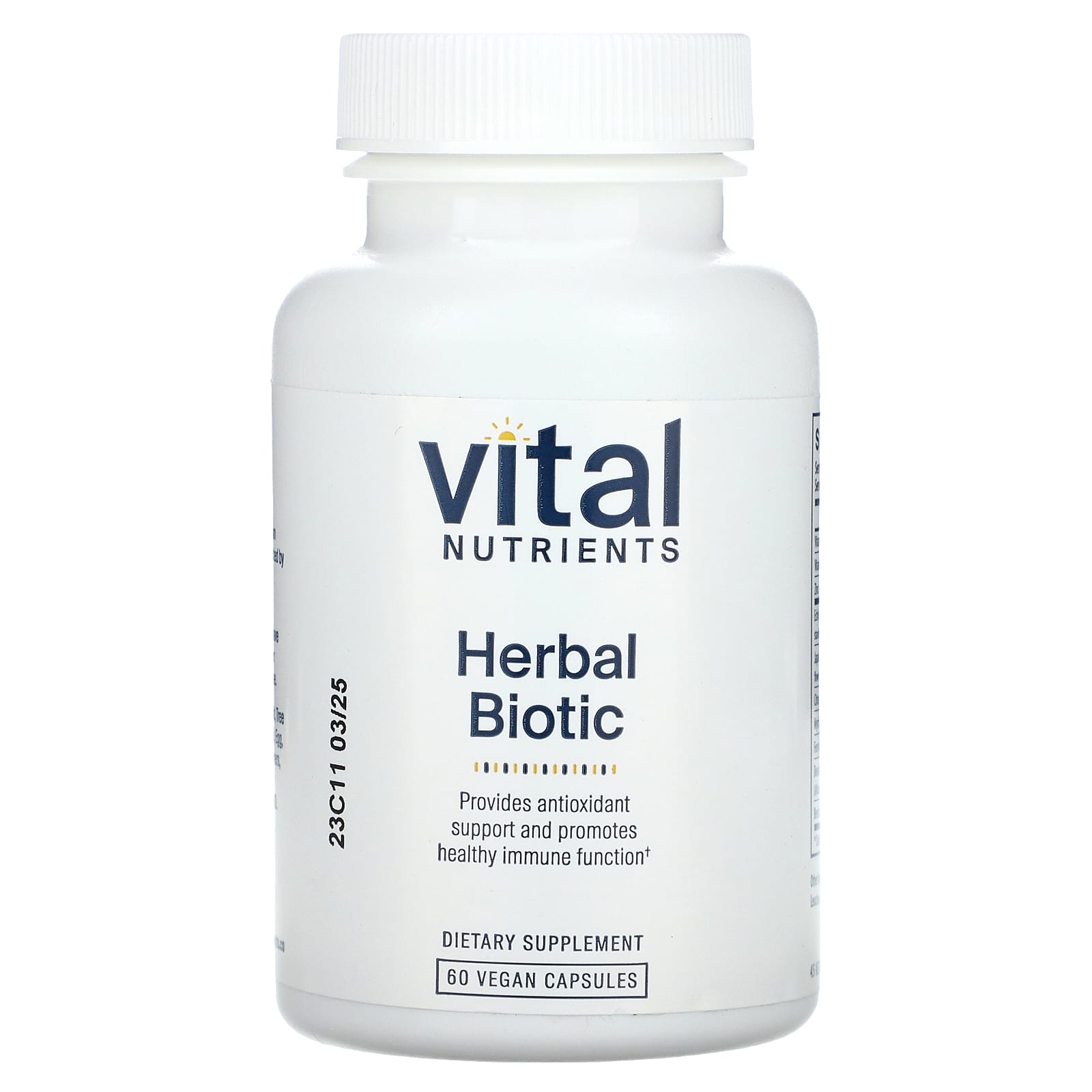 Vital Nutrients, Herbal Biotic, 60 Vegan Capsules - Image 1