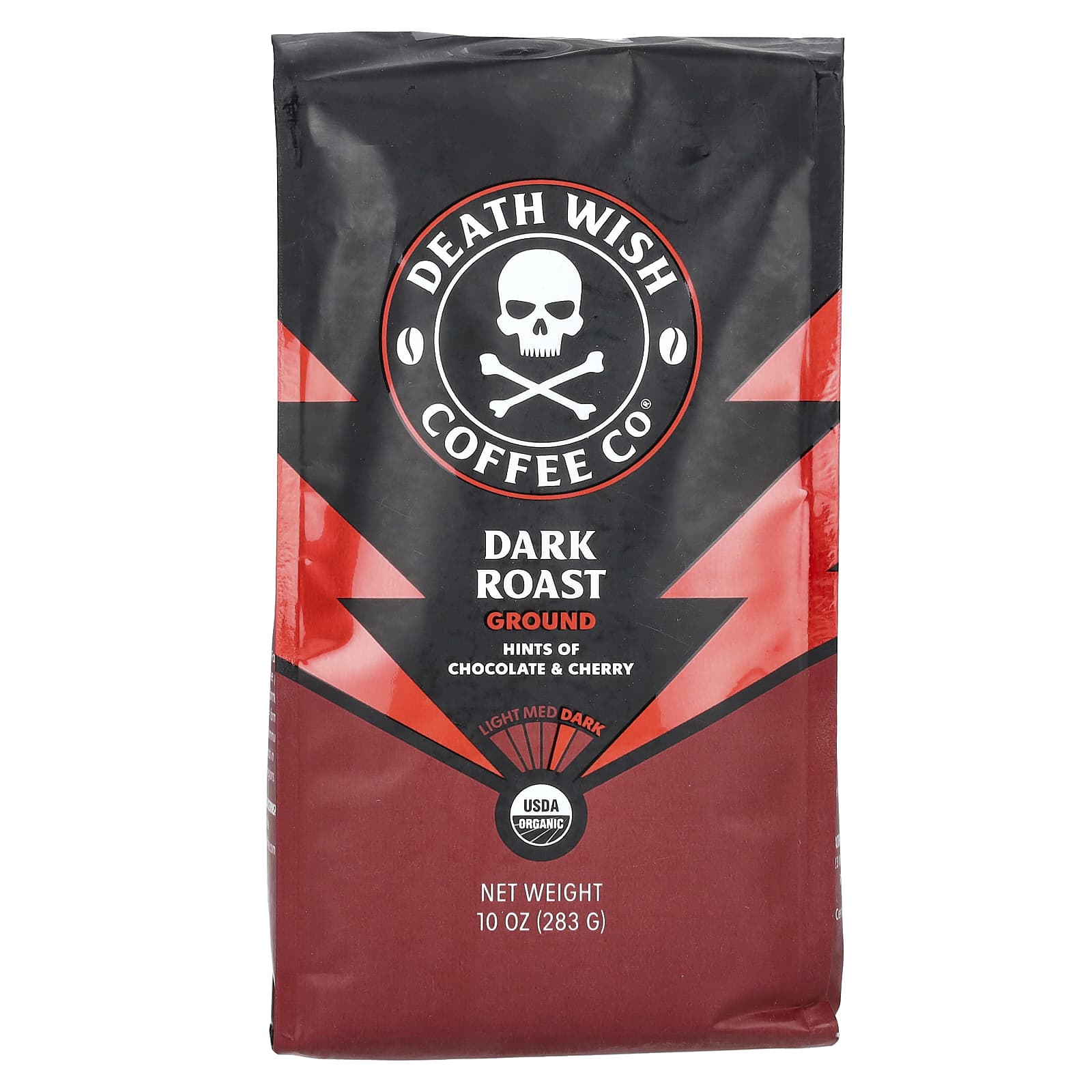 Death Wish Coffee Dark Roast, USDA Organic, 10 oz - Image 1