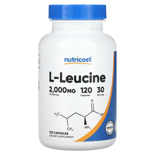 Nutricost, L-Leucine, 120 Capsules (500 mg per Capsule) - Image 1