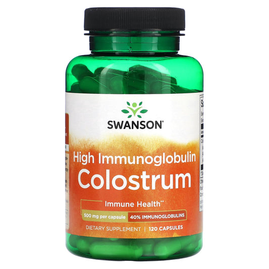 Swanson, High Immunoglobulin Colostrum, 500 mg, 120 Capsules - Image 1