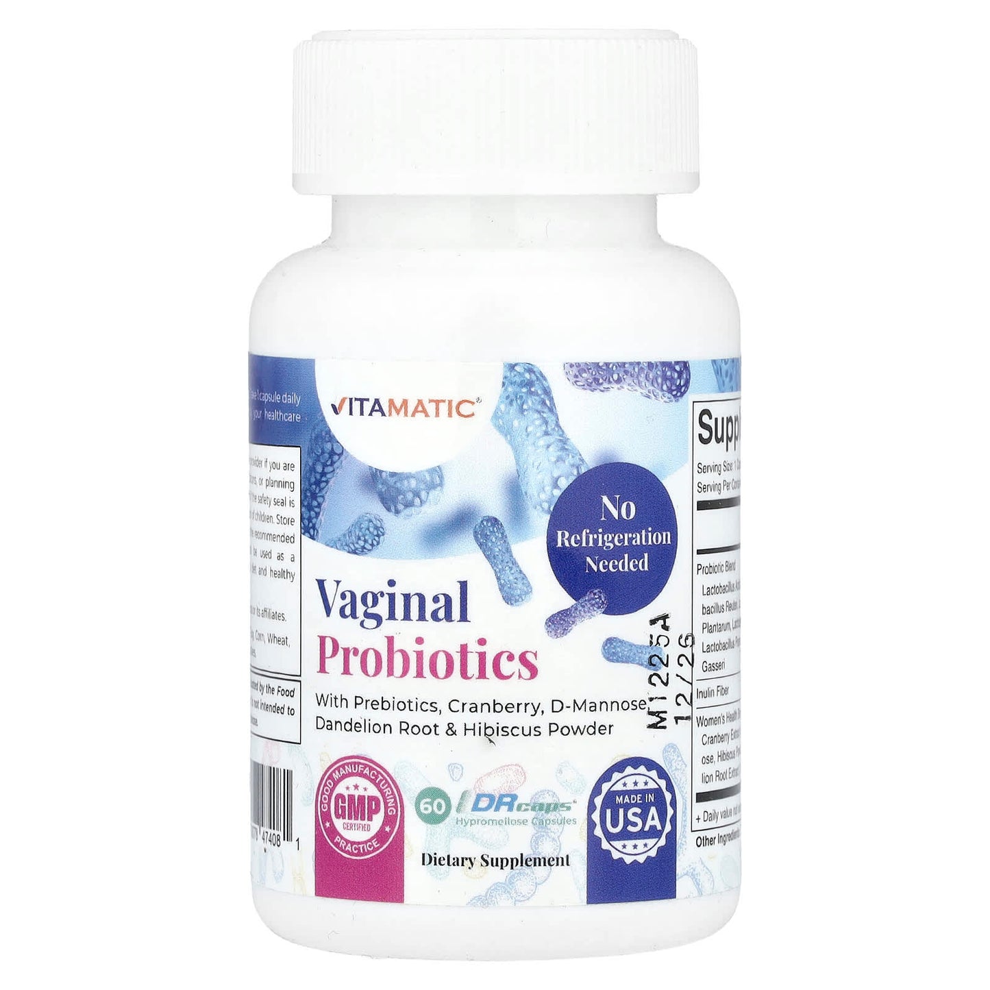 Vitamatic, Vaginal Probiotics, 60 Drcaps® Hypromellose Capsules - Image 1