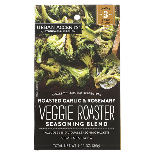 Urban Accents, Veggie Roaster Seasoning Blend, Roasted Garlic & Rosemary, 1.25 oz (35 g) - Image 1