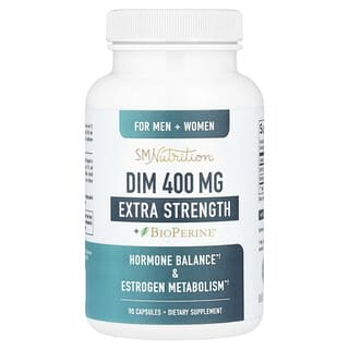 DIM Supplement, Extra Strength, 400mg, 90 Capsules for Hormone Balance