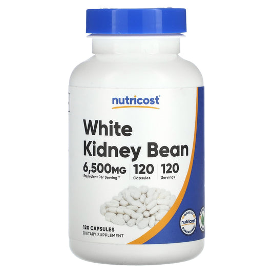 Nutricost, White Kidney Bean, 6,500 mg, 120 Capsules - Image 1