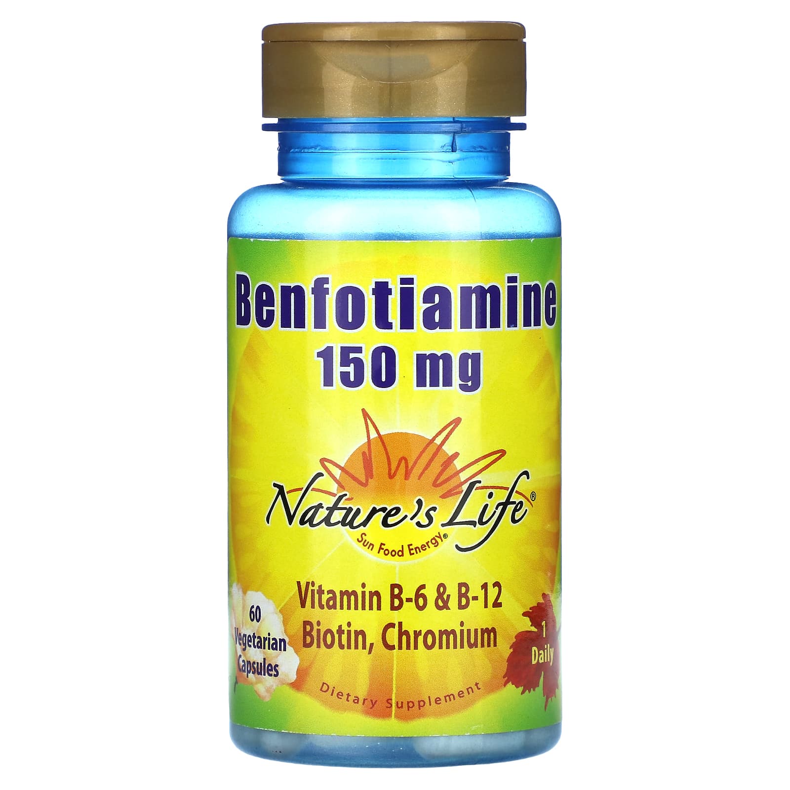Nature's Life, Benfotiamine, 150 mg, 60 Vegetarian Capsules - Image 1