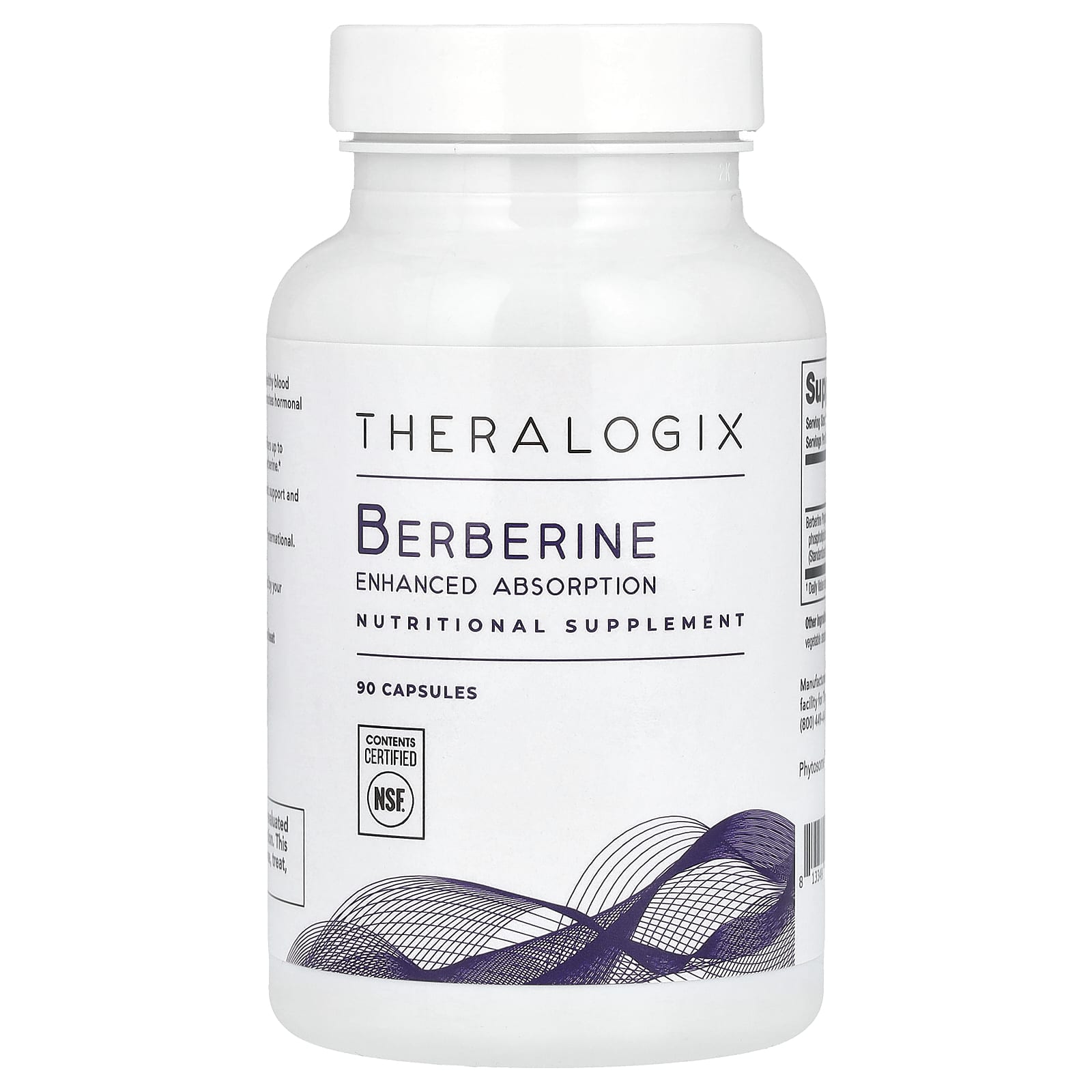 Theralogix, Berberine, Enhanced Absorption, 90 Capsules (550 mg per Capsule) - Image 1