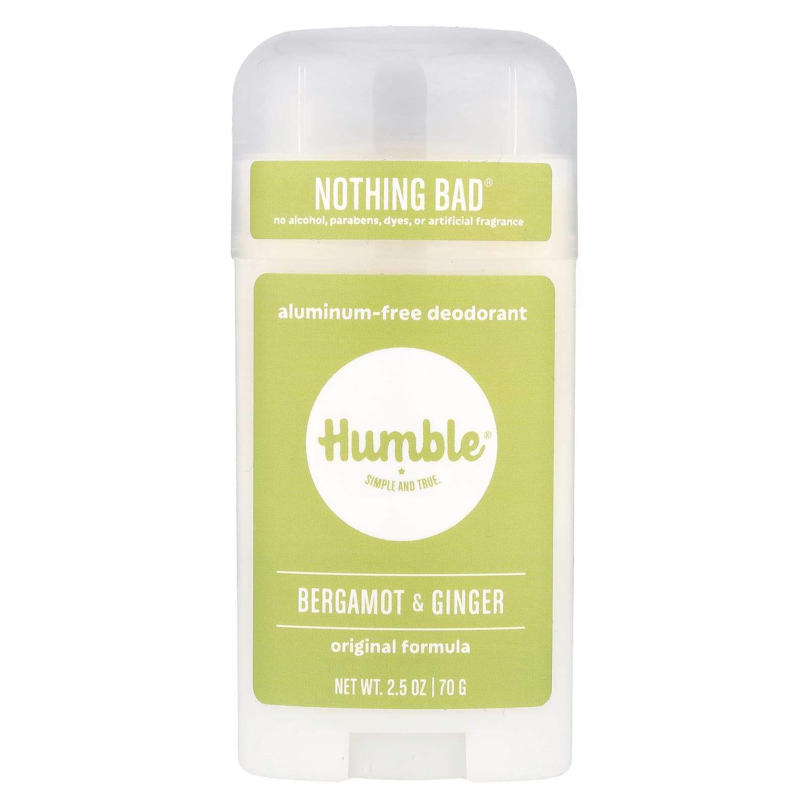 Humble Brands Bergamot & Ginger Deodorant, 2.5 oz, Cruelty-Free & Natural - Image 1