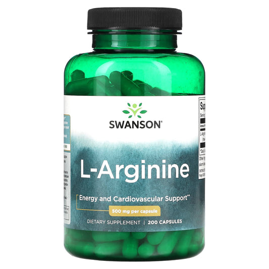Swanson, L-Arginine , 500 mg , 200 Capsules - Image 1