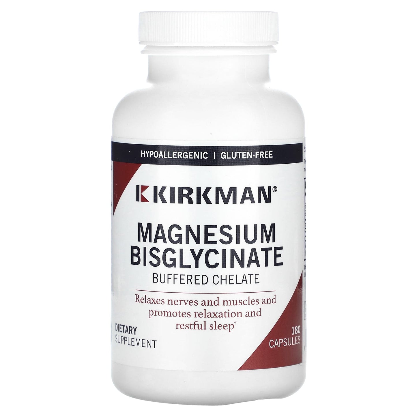 Kirkman Labs, Magnesium Bisglycinate, Buffered Chelate, 180 Capsules (50 mg per Capsule) - Image 1