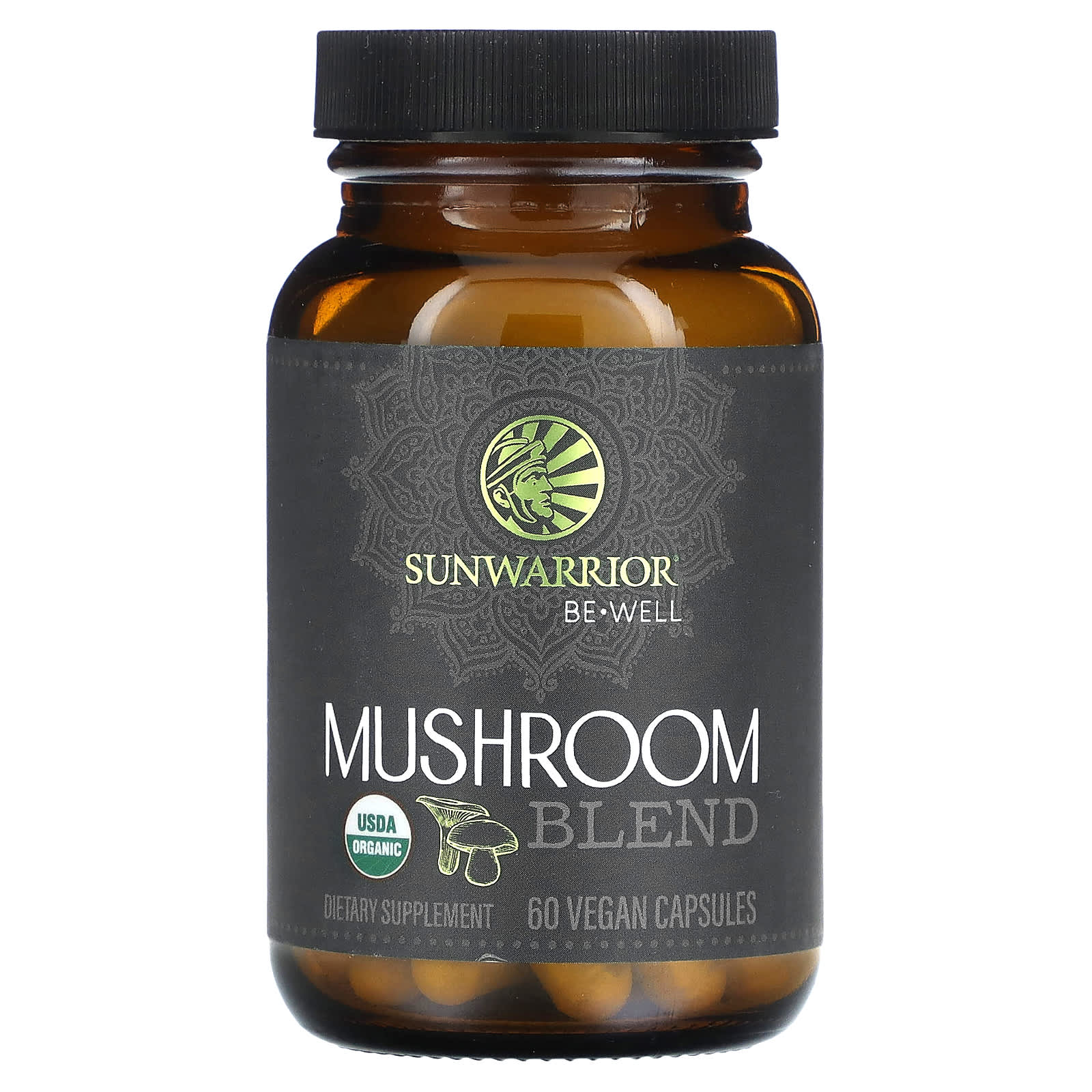 Sunwarrior, Mushroom Blend, 60 Vegan Capsules - Image 1