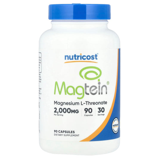 Nutricost, Magtein®, Magnesium L-Threonate, 90 Capsules (666 mg per Capsule) - Image 1