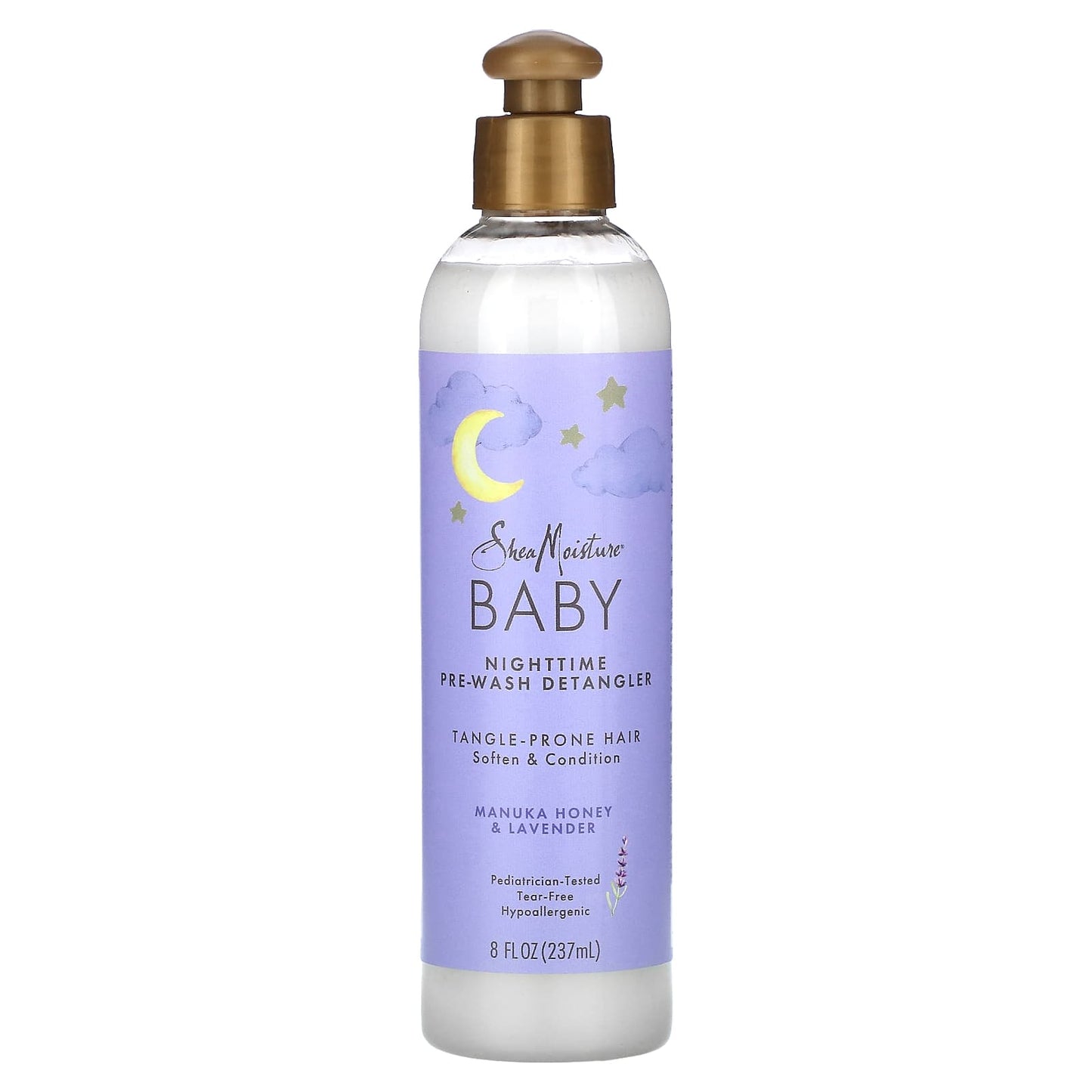 SheaMoisture, Baby, Nighttime Pre-Wash Detangler, Manuka Honey & Lavender, 8 fl oz (237 ml) - Image 1
