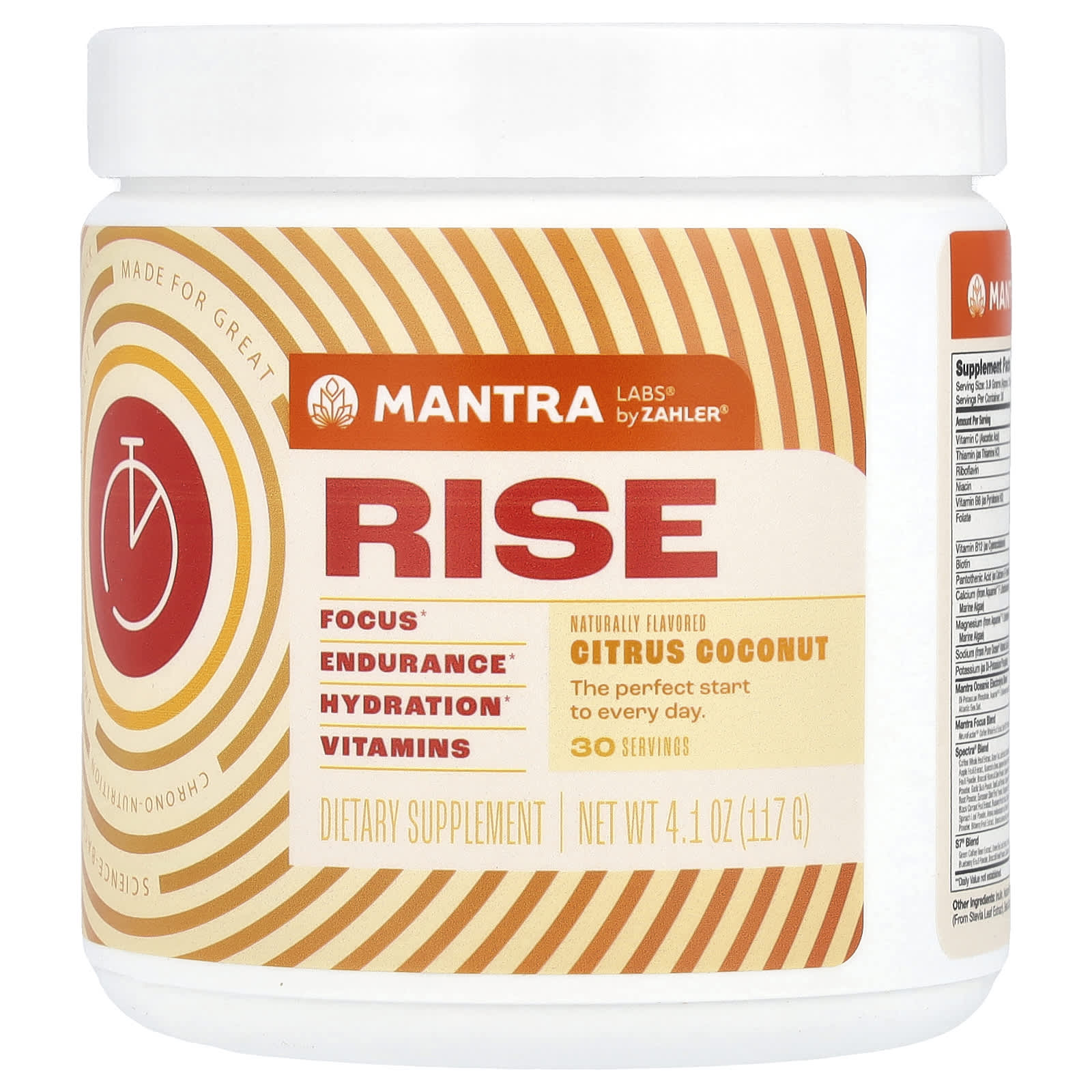 Zahler, Rise, Citrus Coconut, 4.1 oz (117 g) - Image 1