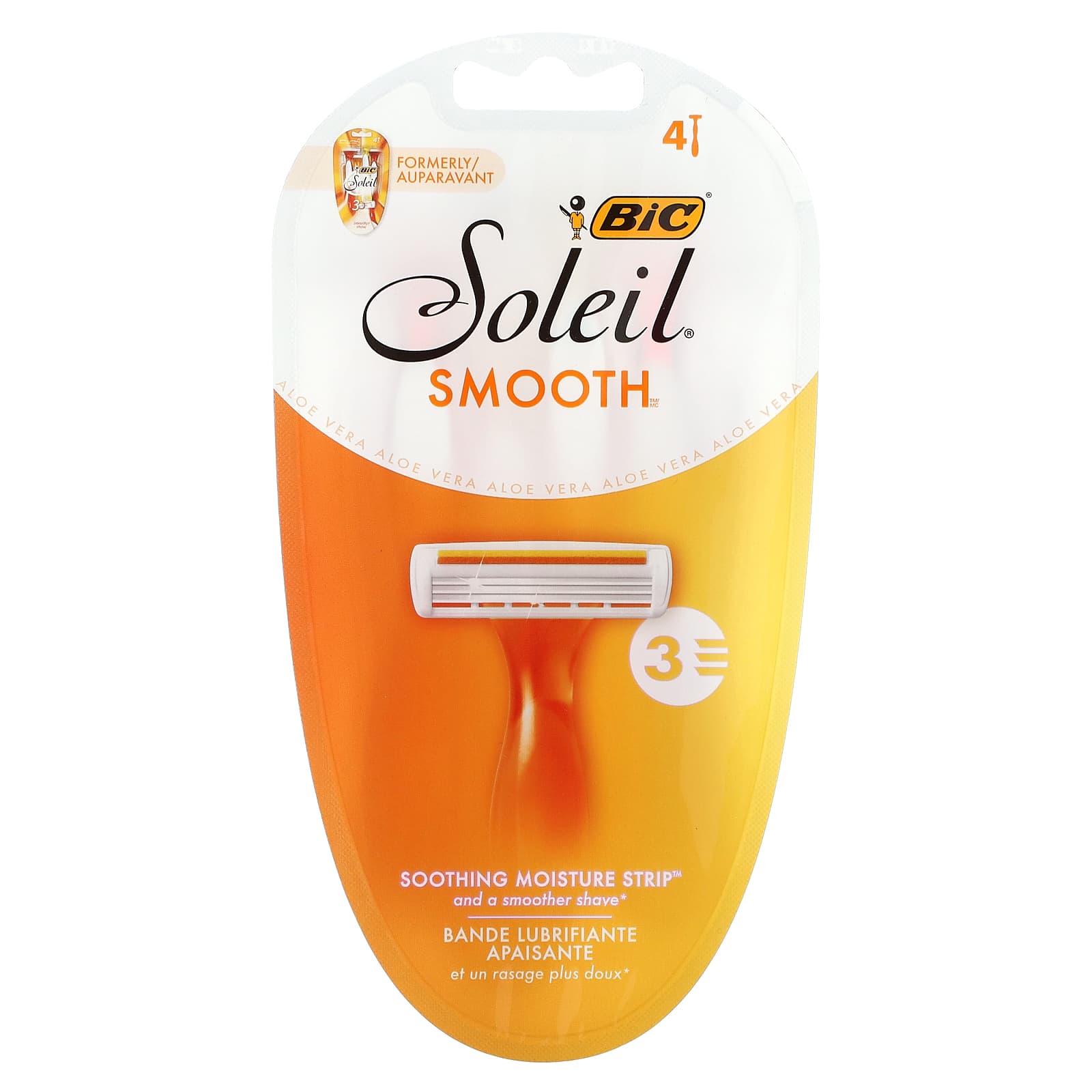 BIC Soleil Smooth Disposable Razors - 4 Count, Moisturizing Shave - Image 1