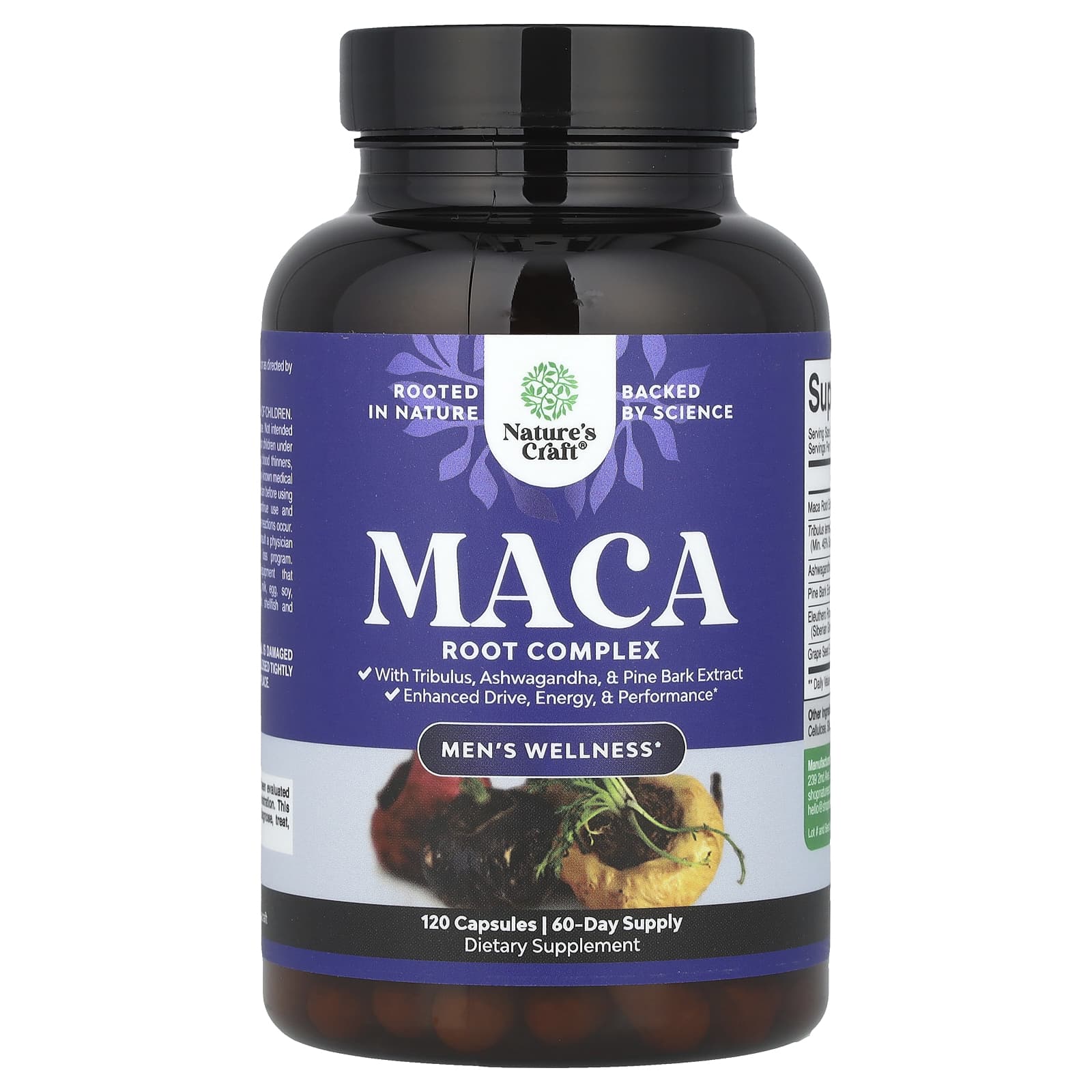 Nature's Craft, Men's Wellness, Maca Root Complex, 120 Capsules - Image 1