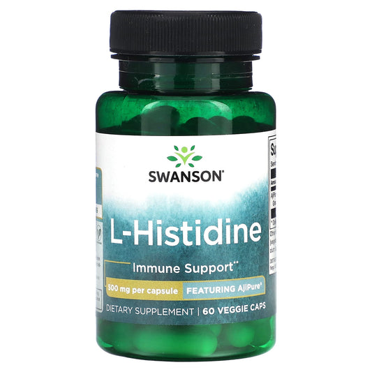 Swanson, L-Histidine, 500 mg, 60 Veggie Caps - Image 1