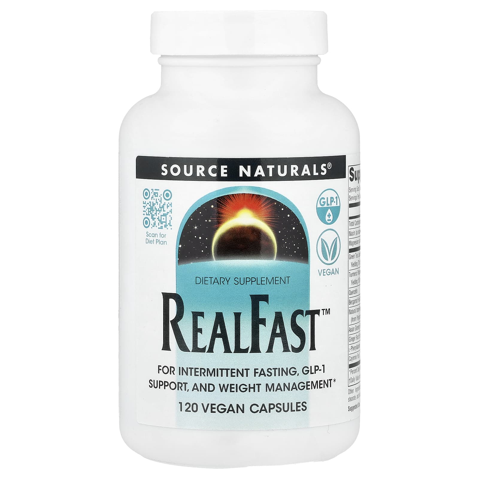 Source Naturals, RealFast™, 120 Vegan Capsules - Image 1