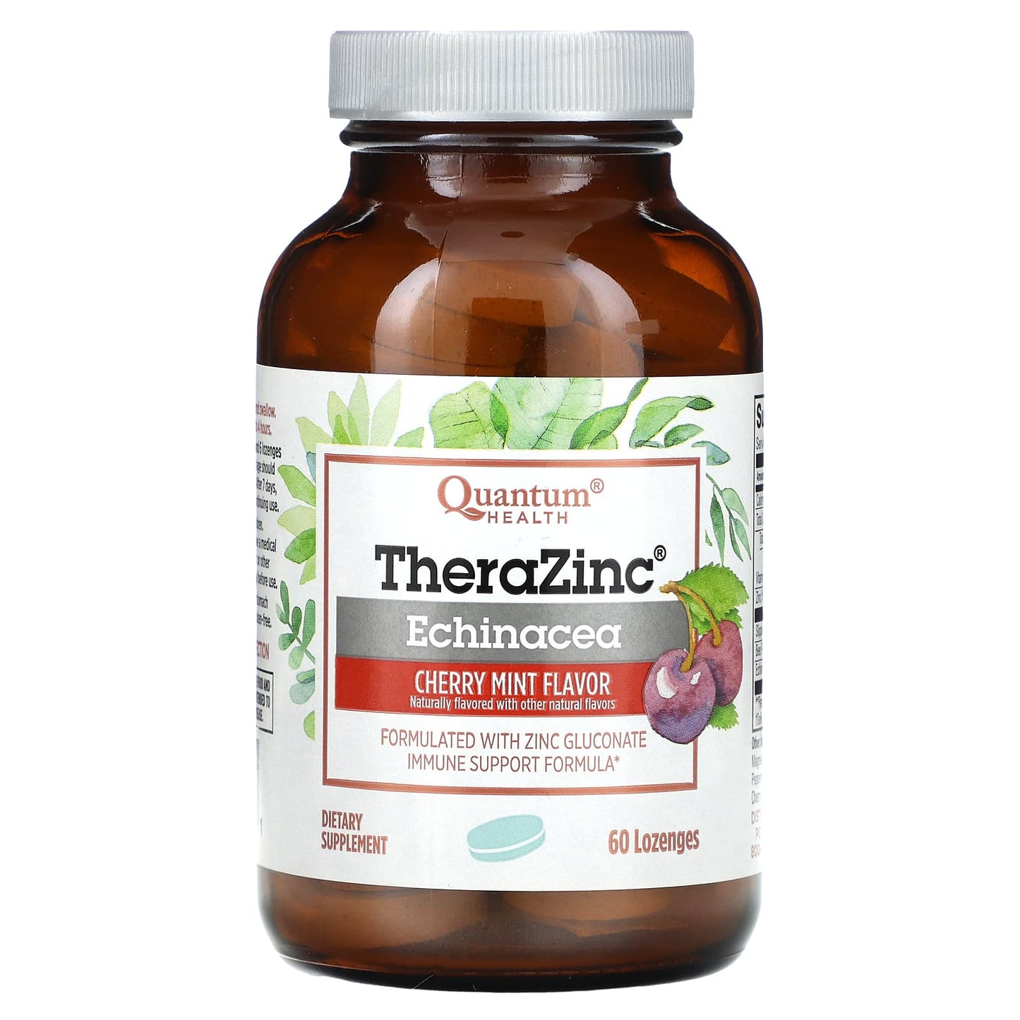 Quantum Health, TheraZinc, Echinacea, Cherry Mint , 60 Lozenges - Image 1