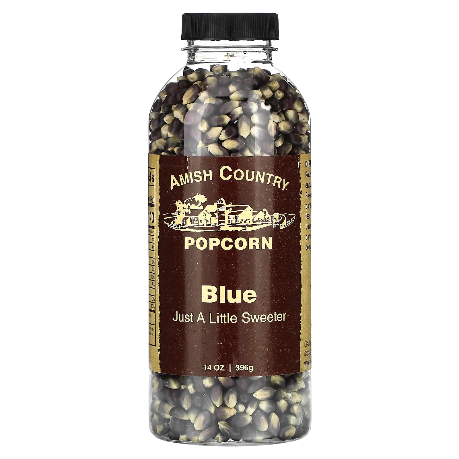 Sweet Blue Amish Country Popcorn, 14 oz (396 g) - Non-GMO, Kosher - Image 1