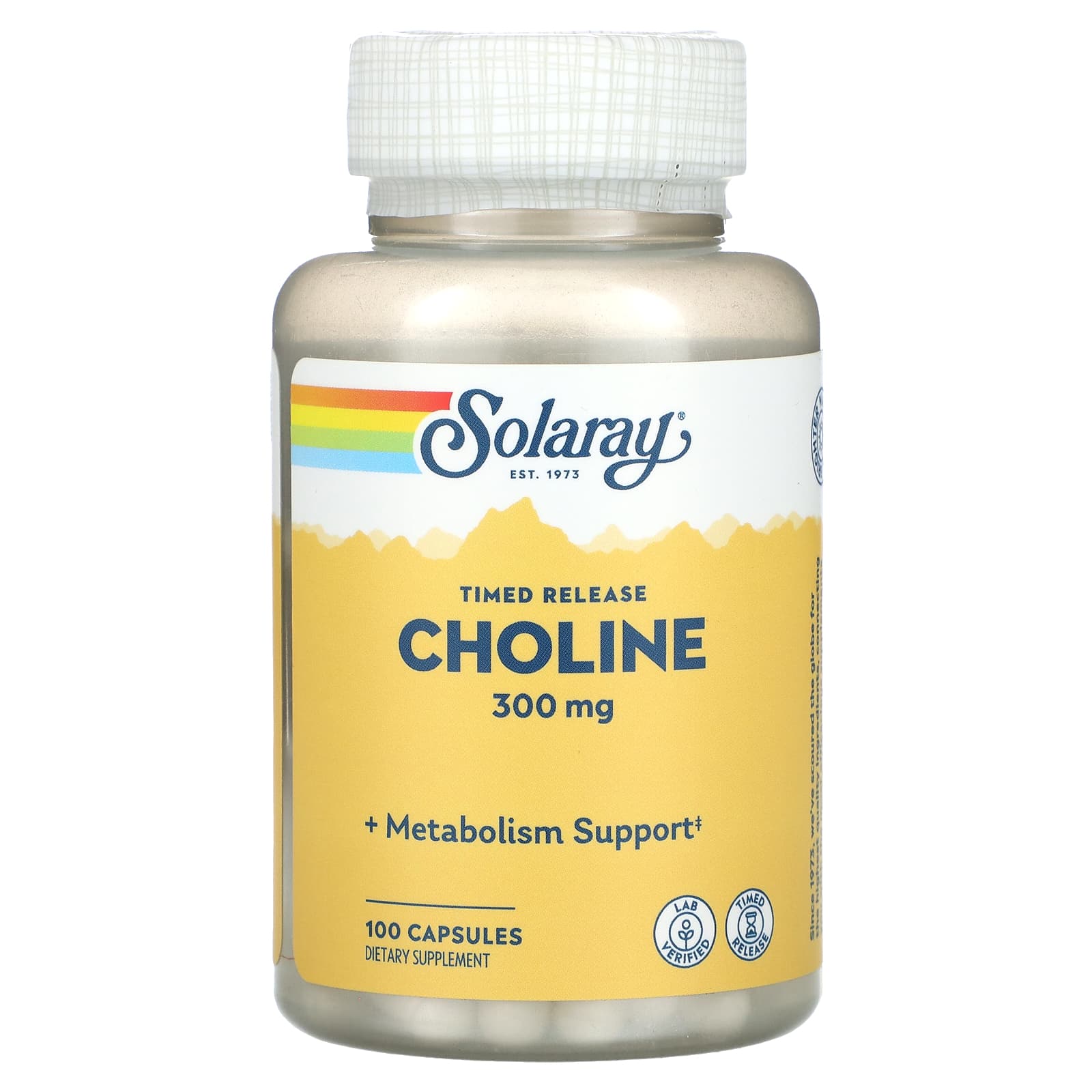 Solaray, Timed Release, Choline, 300 mg , 100 Capsules - Image 1