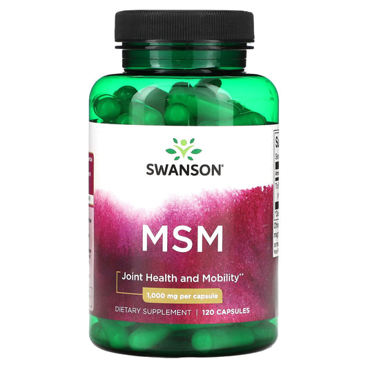 Swanson, MSM, 1,000 mg, 120 Capsules - Image 1
