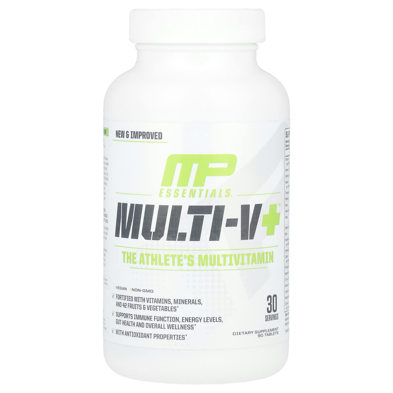 MusclePharm, Essentials, Multi-V+, 90 Tablets - Image 1