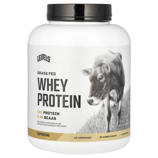 Levels, Grass Fed Whey Protein Powder, Cappuccino, 5 lb (2.27 kg) - Image 1