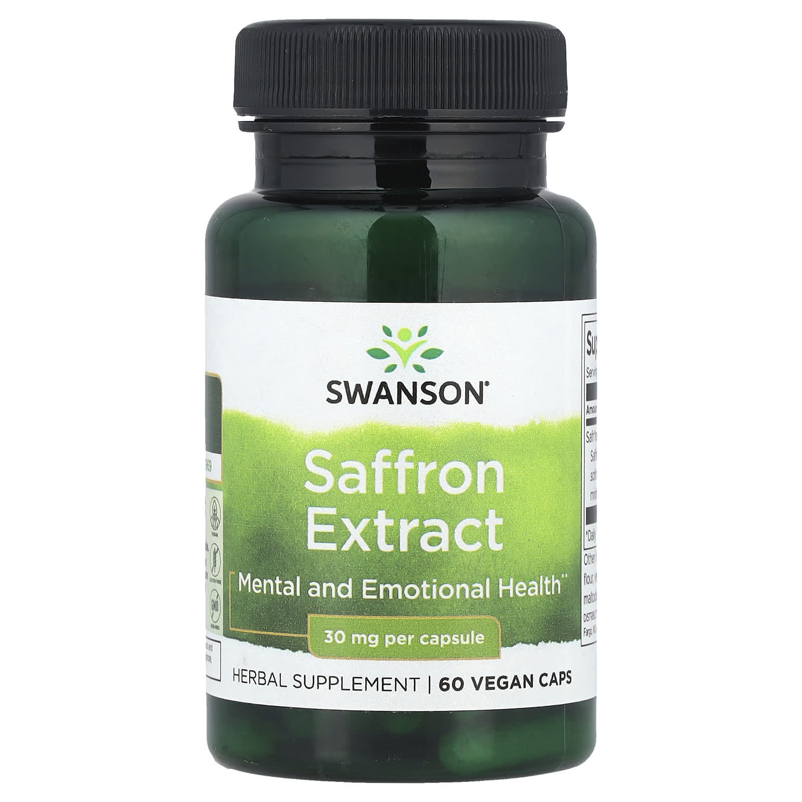 Swanson, Saffron Extract, 30 mg, 60 Vegan Caps - Image 1
