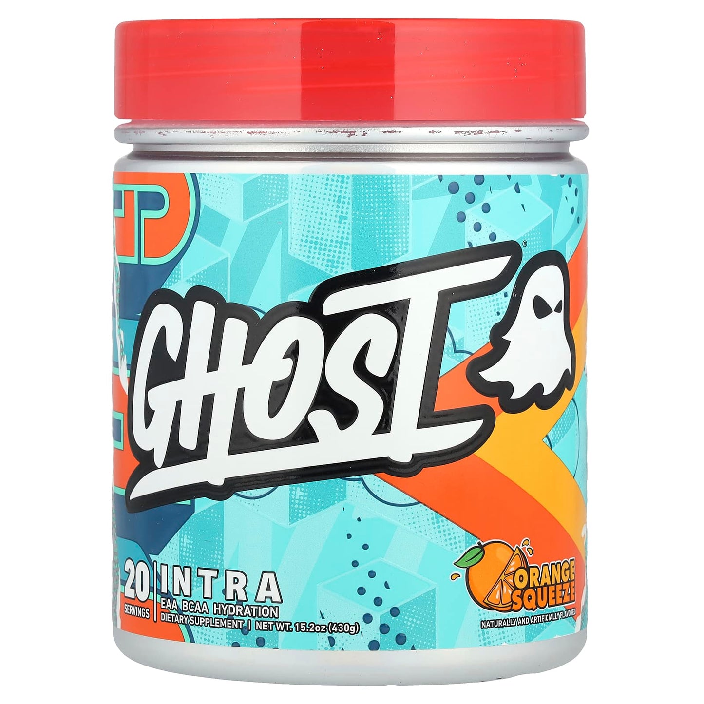 Ghost Intra Orange Squeeze, 15.2 oz (430 g) - Intra Workout Hydration - Image 1