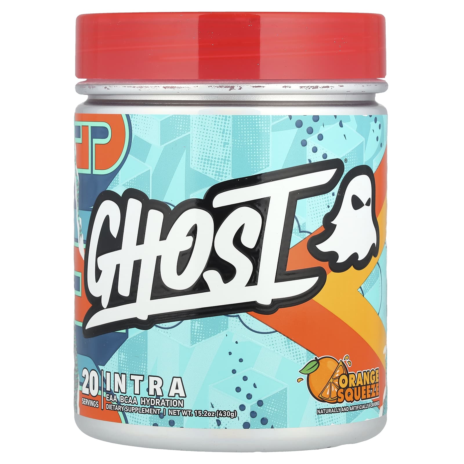 Ghost Intra Orange Squeeze, 15.2 oz (430 g) - Intra Workout Hydration - Image 1