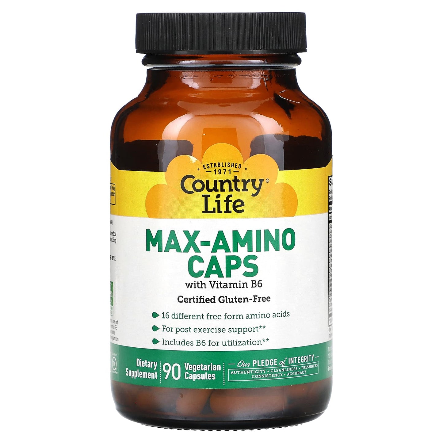 Max Amino Caps for Post-Workout Support | 16 Free Form Amino Acids - Image 1