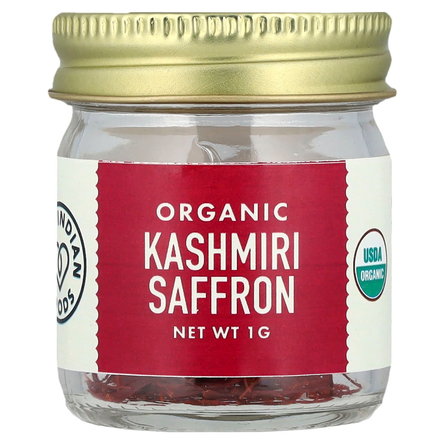 Pure Indian Foods, Organic Kashmiri Saffron , 1 g - Image 1