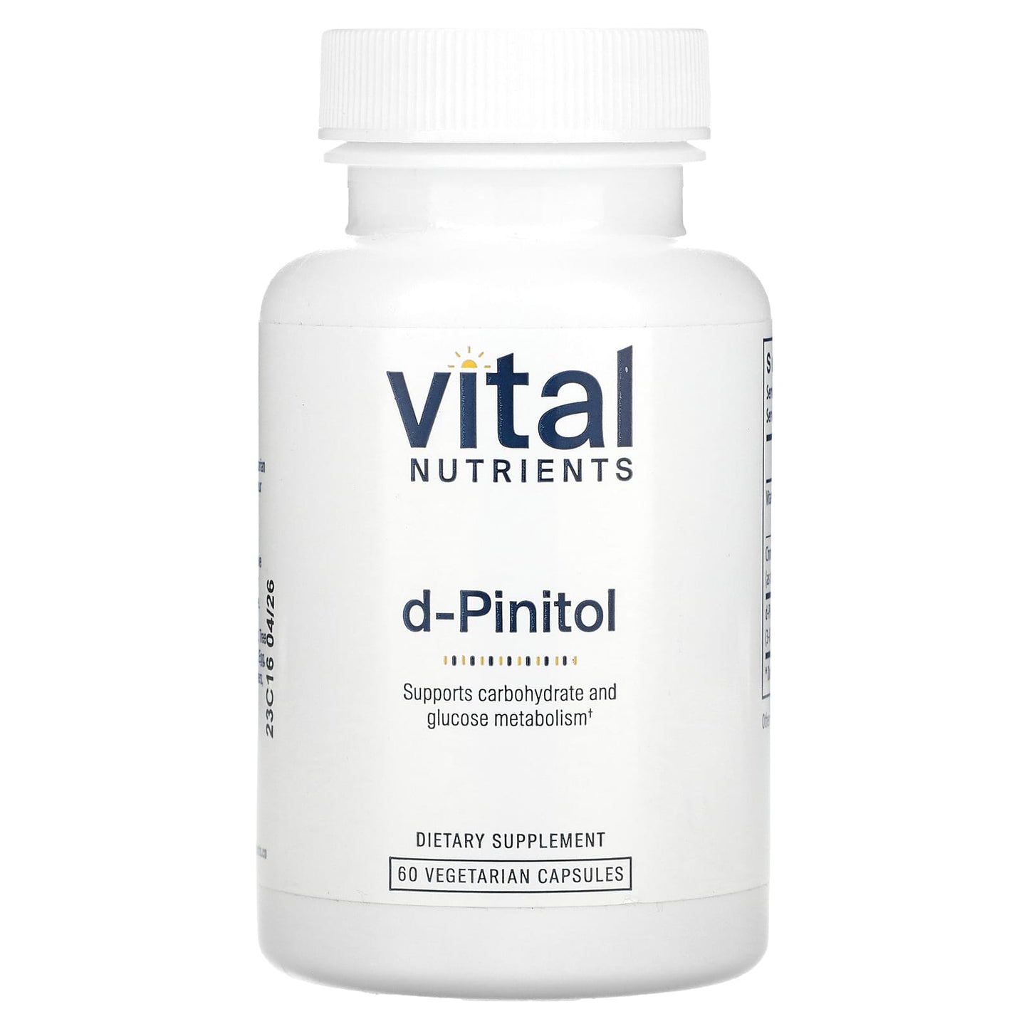 Vital Nutrients, d-Pinitol, 60 Vegetarian Capsules - Image 1