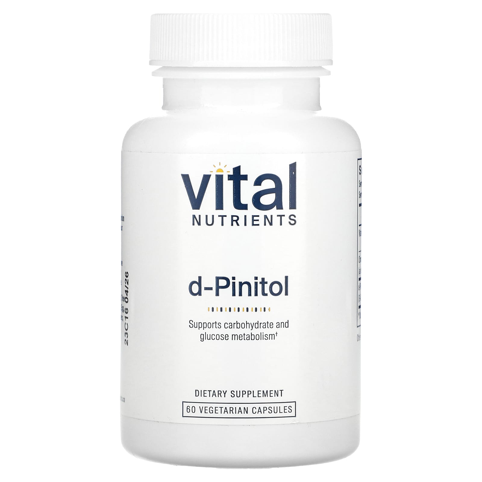 Vital Nutrients, d-Pinitol, 60 Vegetarian Capsules - Image 1
