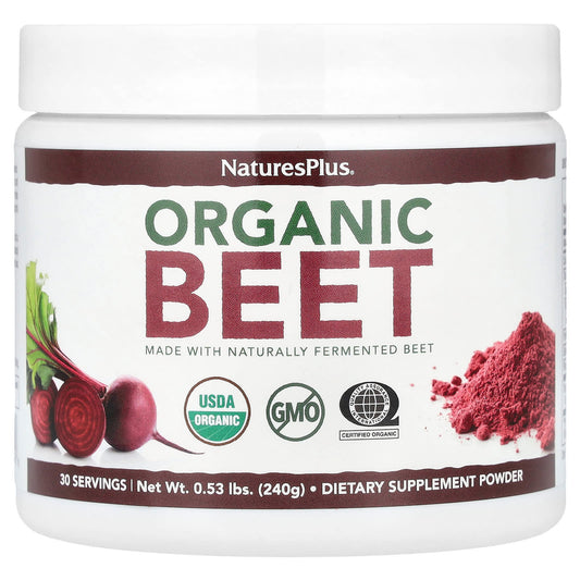 NaturesPlus, Organic Beet, 0.53 lbs (240 g) - Image 1