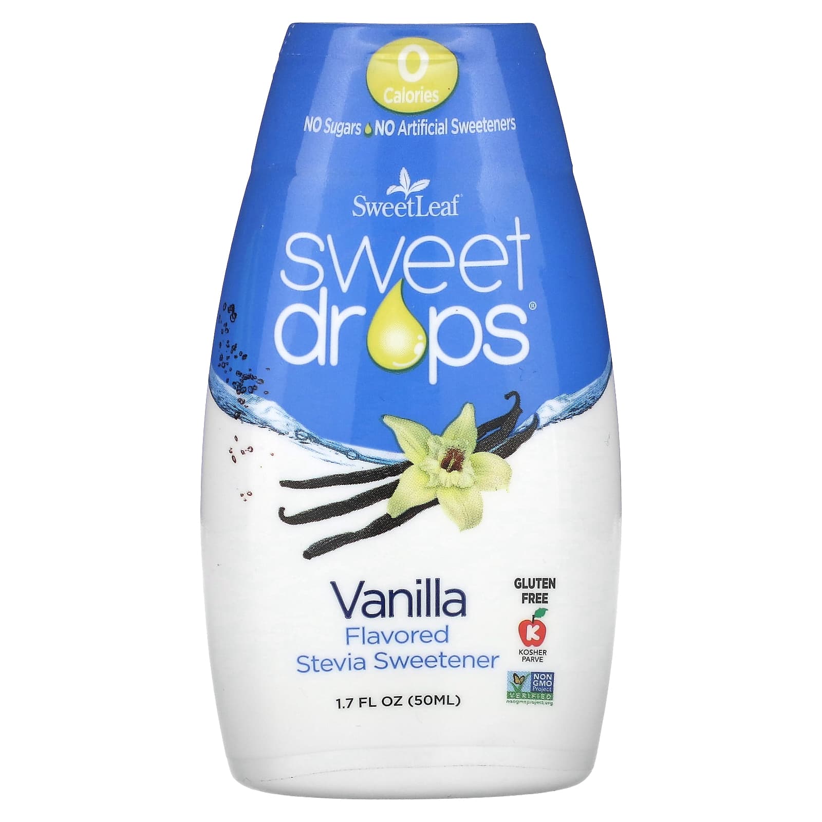 SweetLeaf Stevia, Sweet Drops, Vanilla, 1.7 fl oz (50 ml) - Image 1
