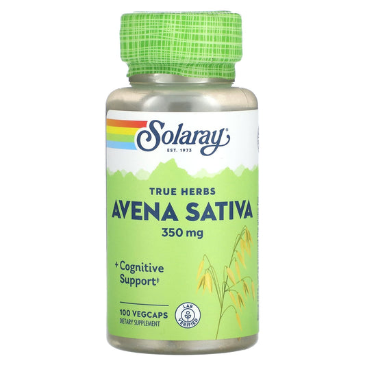 Solaray, True Herbs, Avena Sativa, 350 mg, 100 Vegcaps - Image 1